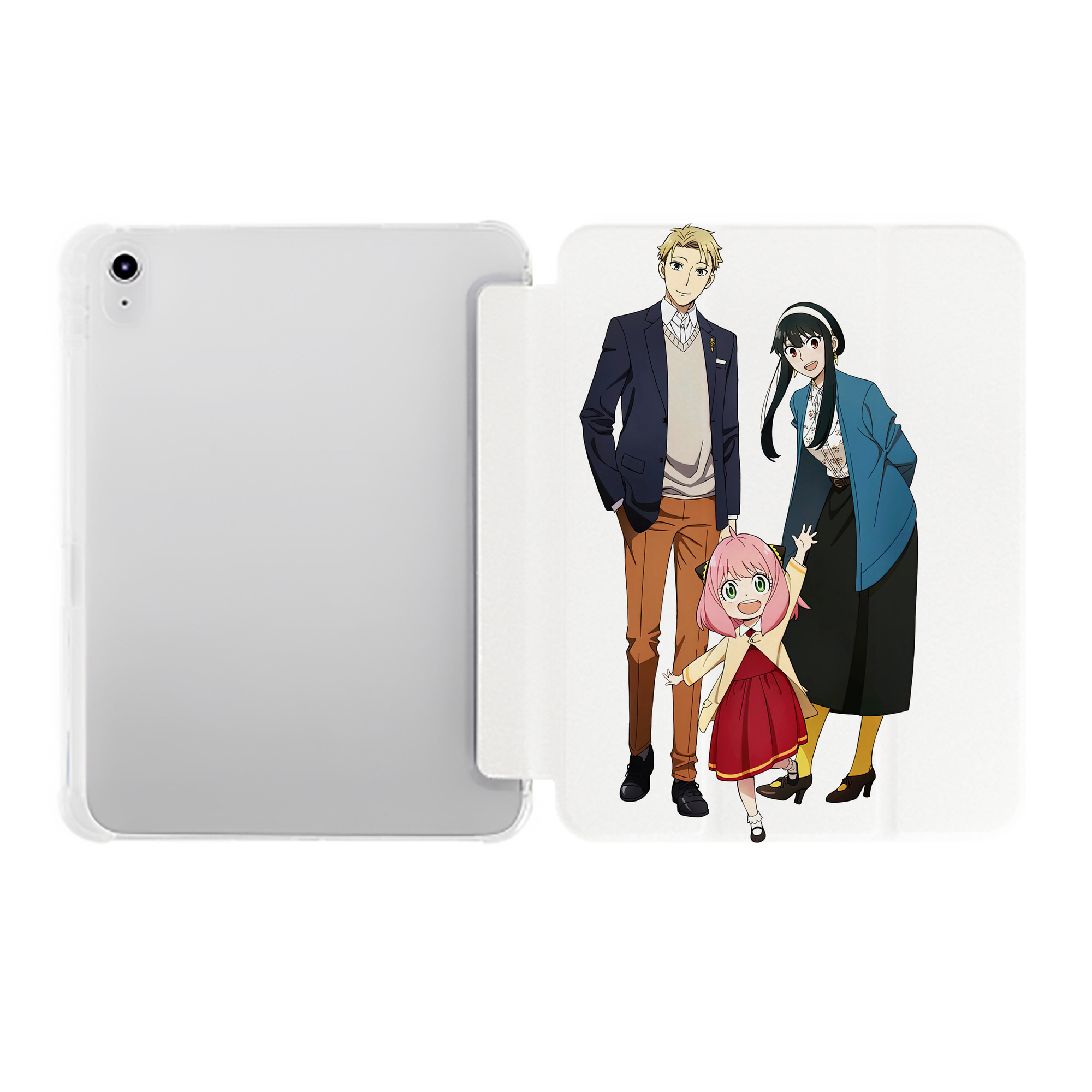 （画像用） SPY×FAMILY间谍家家酒 IPad ケース ペン収納付き 三つ折りスタンド PUレザー×シリコン 対応機種9.5/10.5/10.9インチ